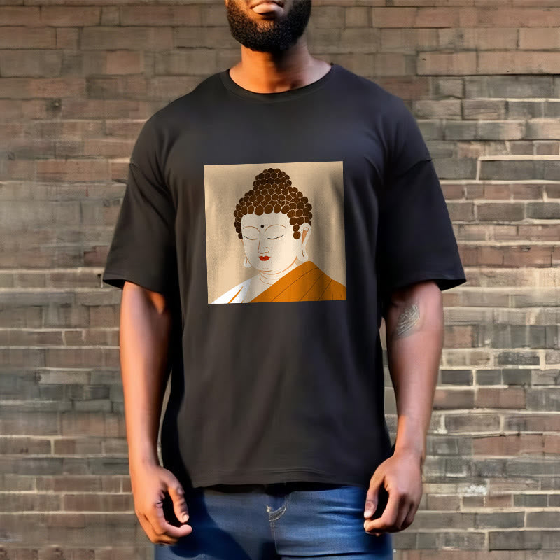 Camiseta de Buda con Piedras, Ojos Cerrados y Relajación - image 6