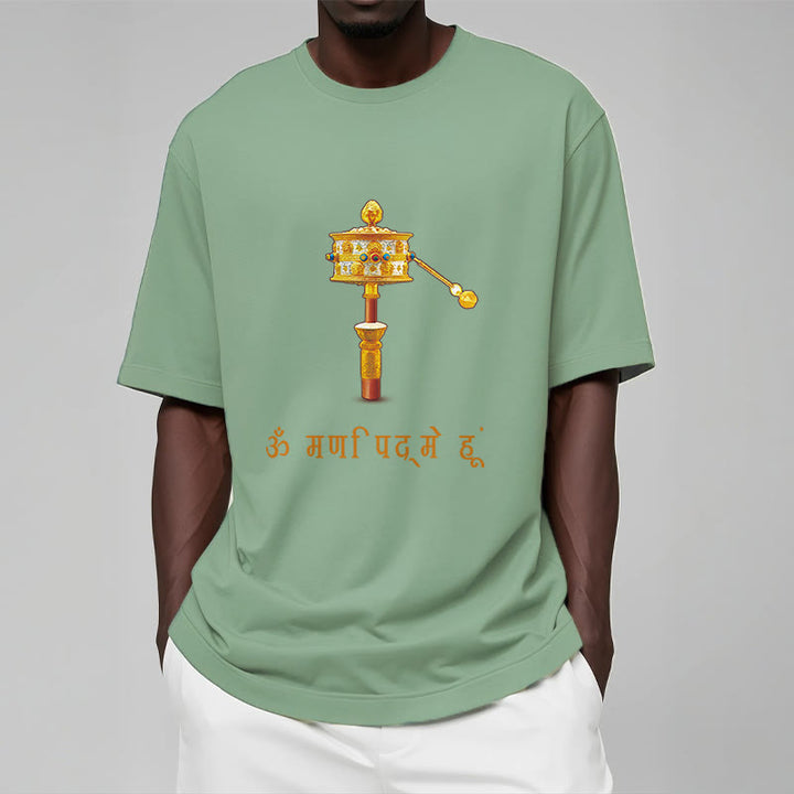 Camiseta con la rueda de oración OM NAMAH SHIVAYA en sánscrito de Buddha Stones - image 16