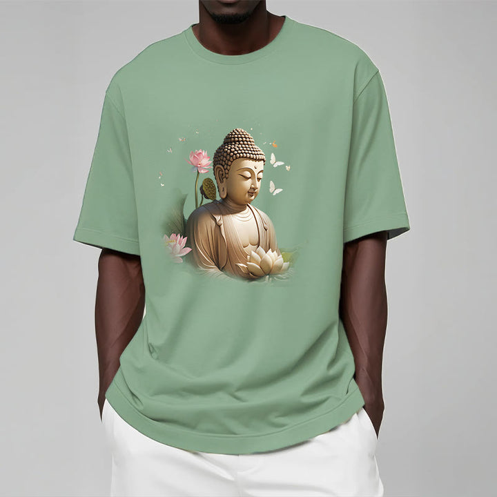 Buddha Stones Flor de Loto Mariposa Meditación Buda Camiseta - image 15