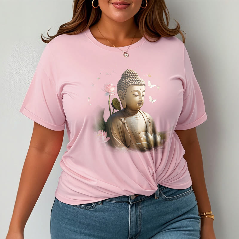 Buddha Stones Flor de Loto Mariposa Meditación Buda Camiseta - image 13