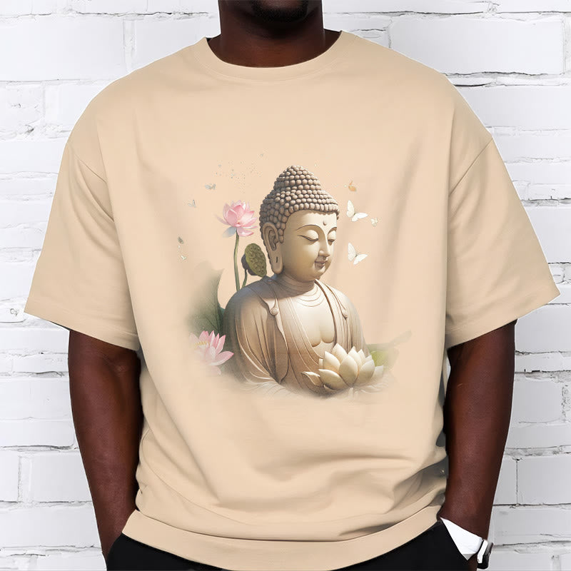 Buddha Stones Flor de Loto Mariposa Meditación Buda Camiseta - image 9