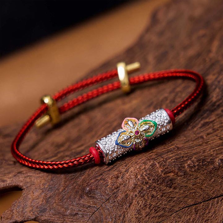 Pulsera de Cuerda Roja de Suerte de Cobre Buddha Stones