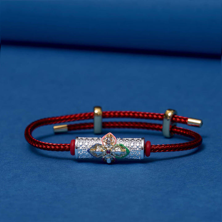 Pulsera de Cuerda Roja de Suerte de Cobre Buddha Stones