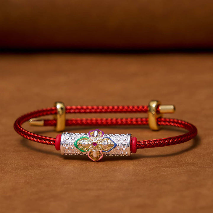 Pulsera de Cuerda Roja de Suerte de Cobre Buddha Stones