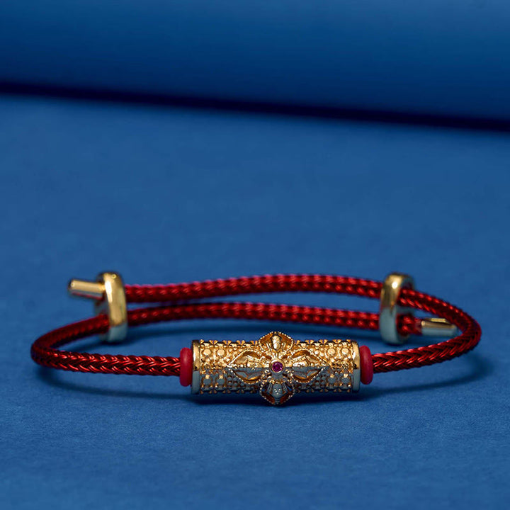Pulsera de Cuerda Roja de Suerte de Cobre Buddha Stones