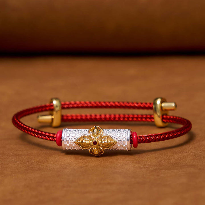 Pulsera de Cuerda Roja de Suerte de Cobre Buddha Stones