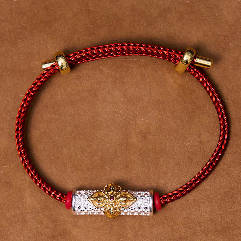 Pulsera de Cuerda Roja de Suerte de Cobre Buddha Stones