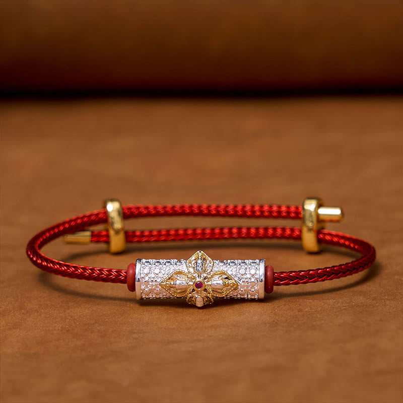 Pulsera de Cuerda Roja de Suerte de Cobre Buddha Stones