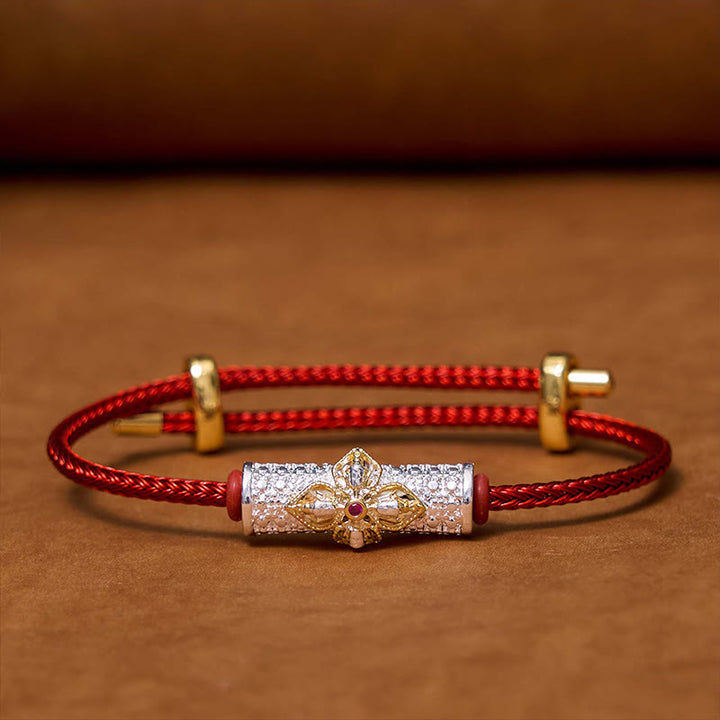 Pulsera de Cuerda Roja de Suerte de Cobre Buddha Stones