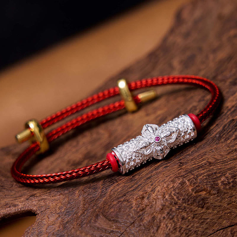 Pulsera de Cuerda Roja de Suerte de Cobre Buddha Stones