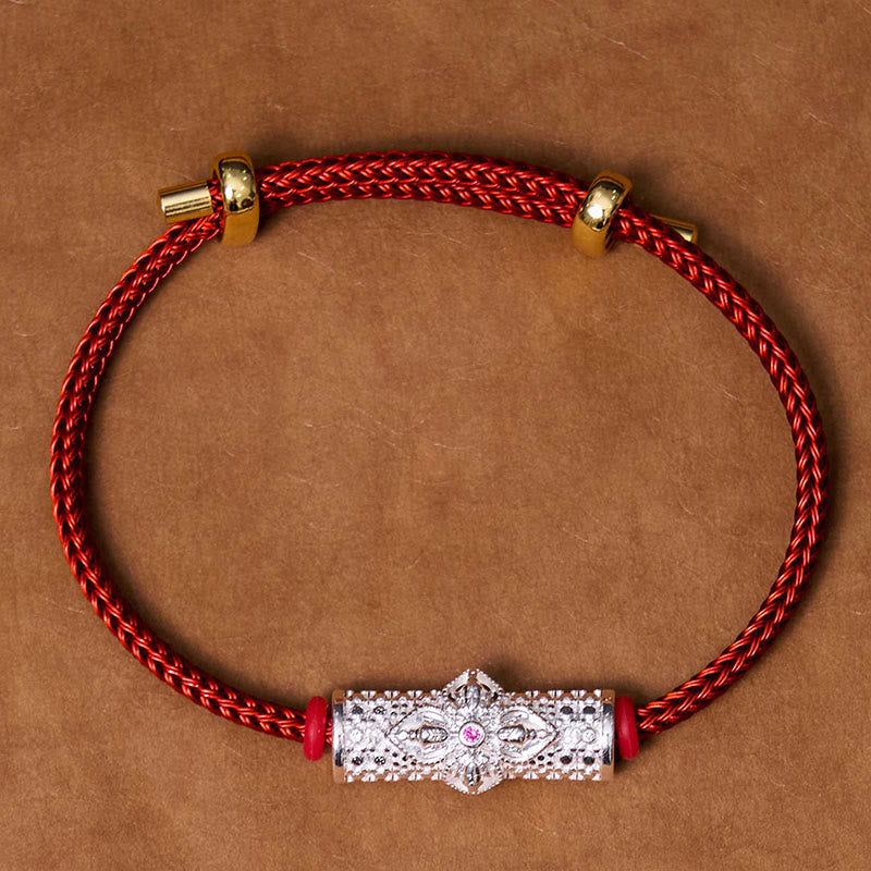 Pulsera de Cuerda Roja de Suerte de Cobre Buddha Stones
