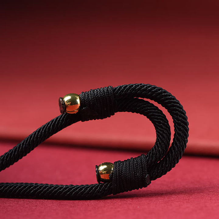 Collar con Buddha Stones con cuentas de cinabrio y suerte que alejan a los malos espíritus