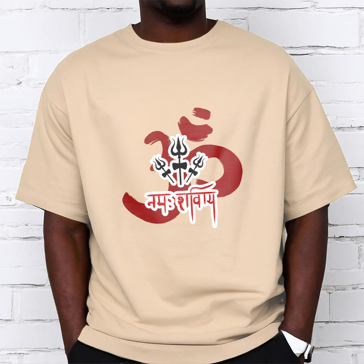 Camiseta de algodón con tres pequeños tridentes y Buddha Stones OM NAMAH SHIVAYA - image 2