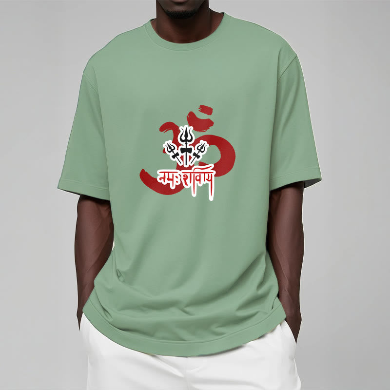 Camiseta de algodón con tres pequeños tridentes y Buddha Stones OM NAMAH SHIVAYA - image 7