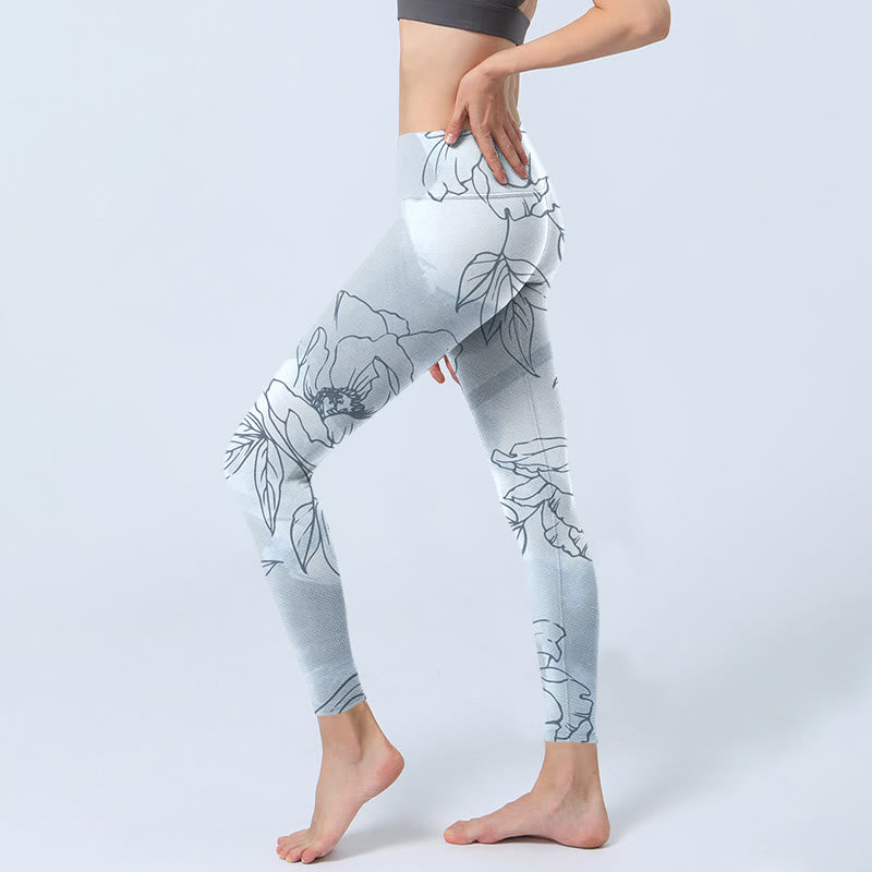 Leggings de yoga para mujer con estampado de Buddha Stones - image 3