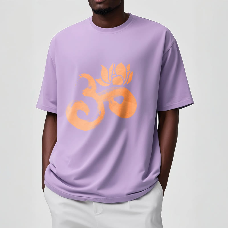 Camiseta de algodón con diseño de flor de loto y Buddha Stones OM - image 18