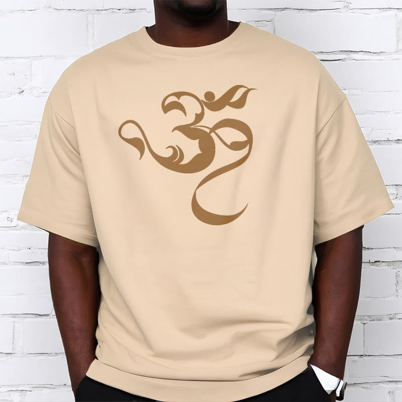 Camiseta de algodón con diseño de figura Om y Buddha Stones - image 13