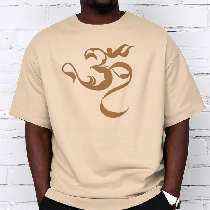Camiseta de algodón con diseño de figura Om y Buddha Stones - image 13