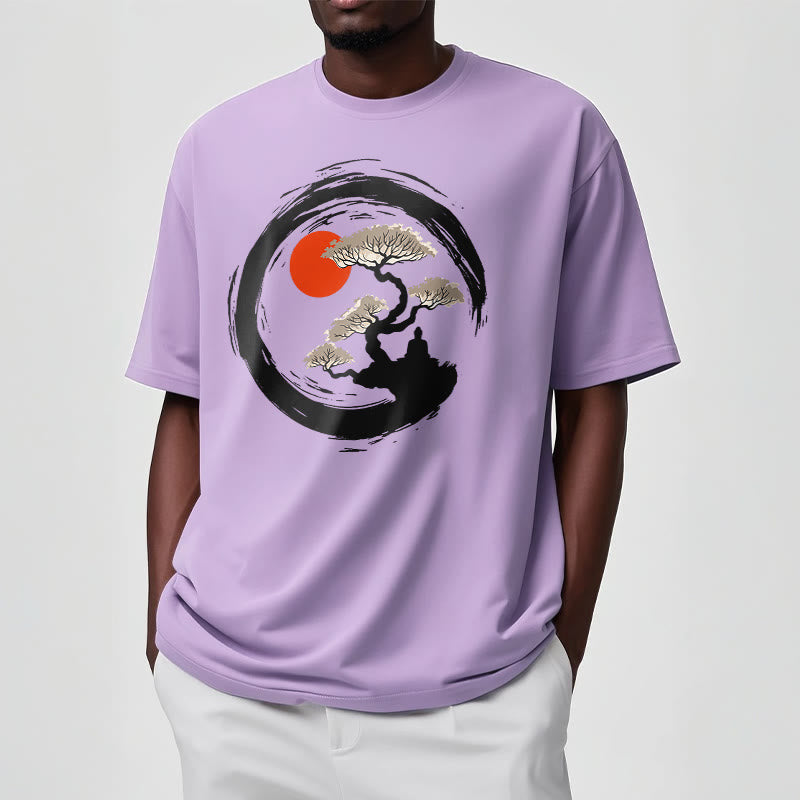 Buddha Stones Sol Rojo Pino Círculo Zen Meditación Buda Camiseta - image 18