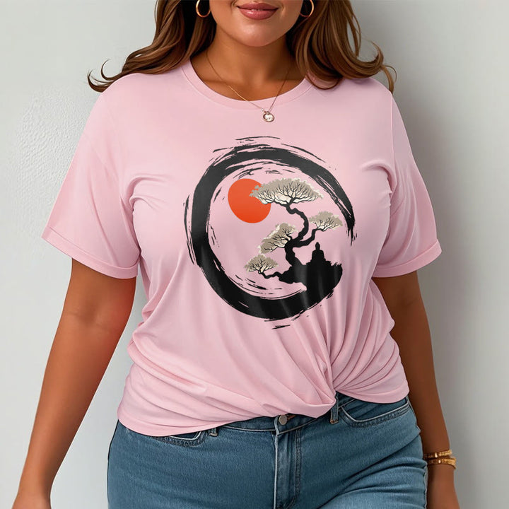 Buddha Stones Sol Rojo Pino Círculo Zen Meditación Buda Camiseta - image 14