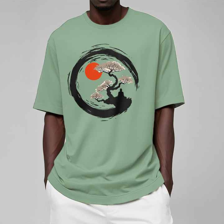 Buddha Stones Sol Rojo Pino Círculo Zen Meditación Buda Camiseta - image 16