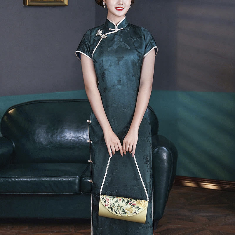 Bolso de mano con Buddha Stones bordadas para bodas, bolso de mano tipo bandolera