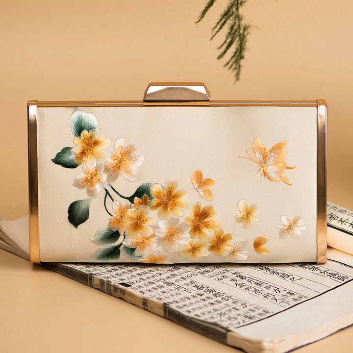 Bolso de mano con diseño de Buddha Stones, clavel, peonía, begonia, bordado, para boda, para ir de compras, bandolera