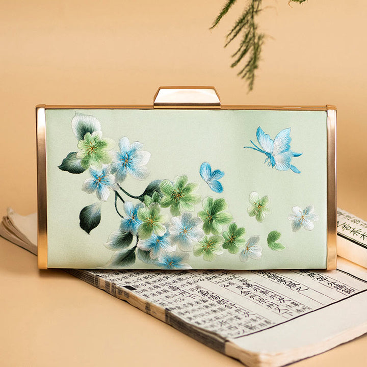 Bolso de mano con diseño de Buddha Stones, clavel, peonía, begonia, bordado, para boda, para ir de compras, bandolera