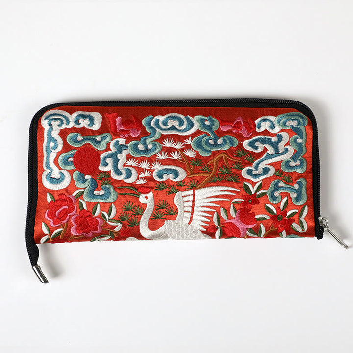 Cartera de mano con bordado de Qilin Su, dragón, fénix y bestia mítica, con Buddha Stones