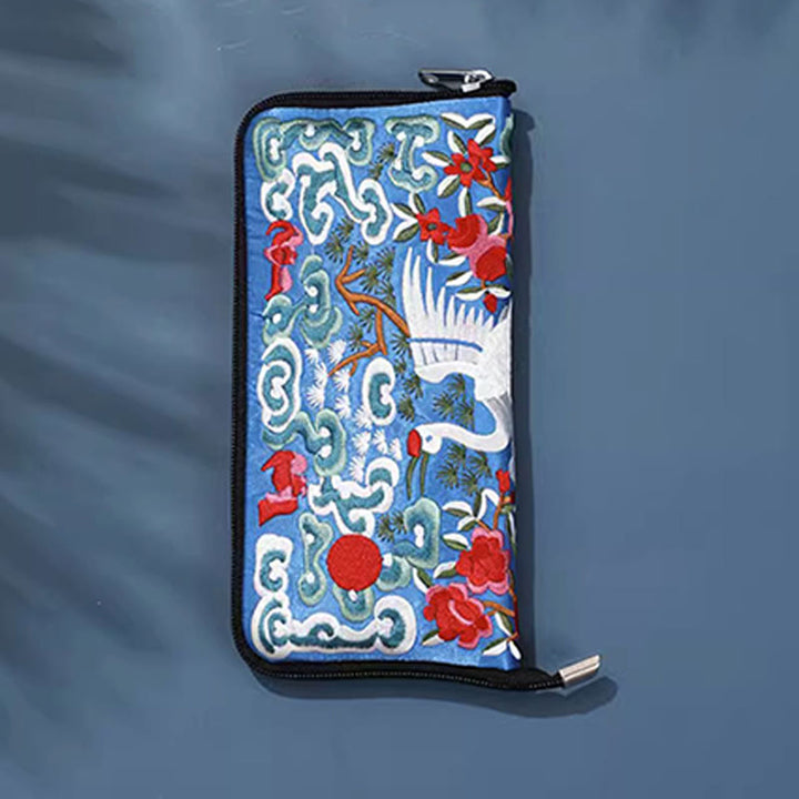 Cartera de mano con bordado de Qilin Su, dragón, fénix y bestia mítica, con Buddha Stones