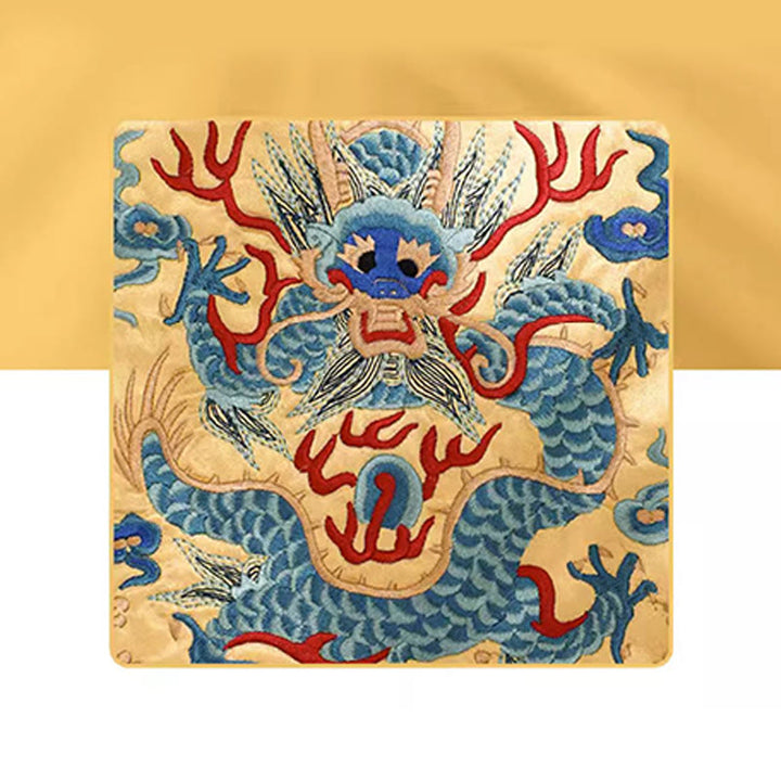 Cartera de mano con bordado de Qilin Su, dragón, fénix y bestia mítica, con Buddha Stones