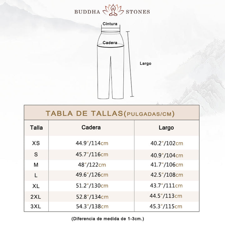 Buddha Stones Pantalones unisex de algodón y lino con cintura elástica para la práctica de Tai Chi y Qigong en verano - image 6