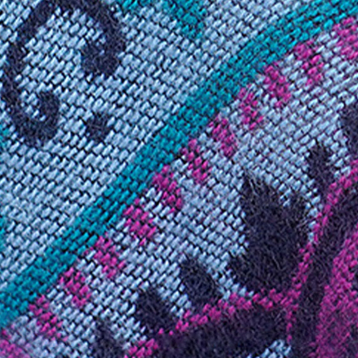 Chal cálido y suave con diseño de flores y rayas horizontales geométricas tibetanas con Buddha Stones para otoño e invierno