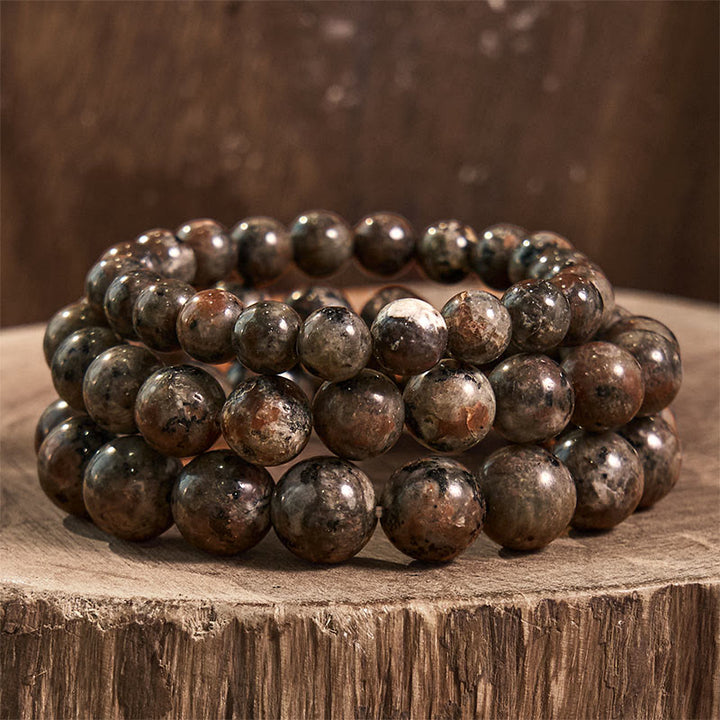 Pulsera creativa de yooperlita con Buddha Stones