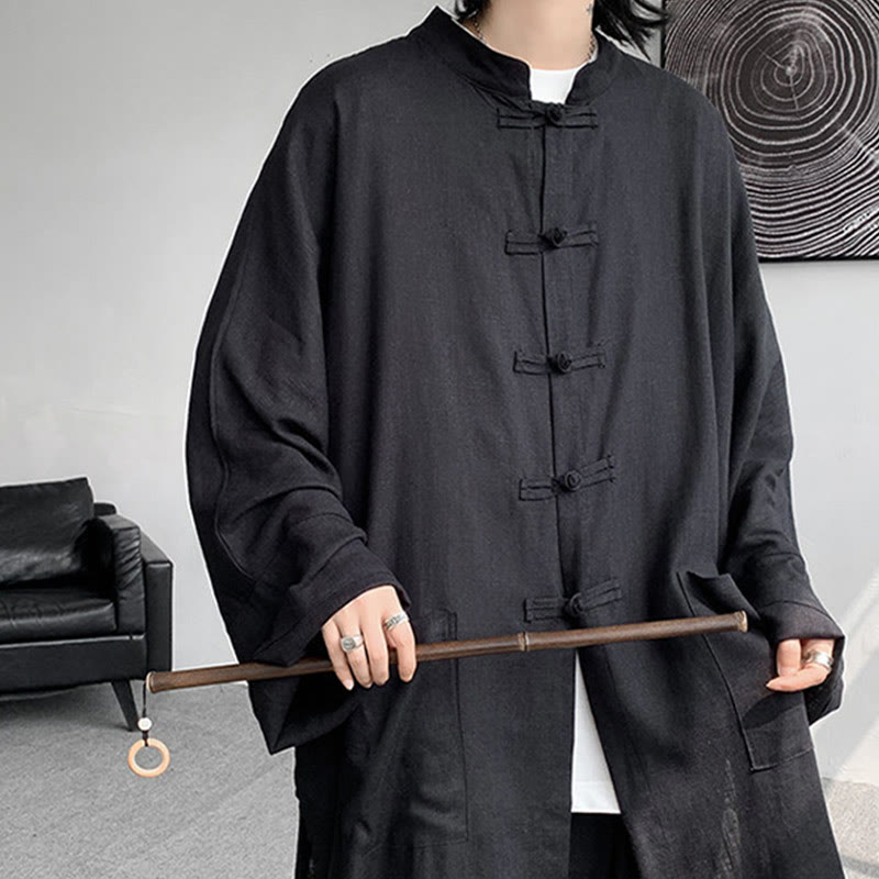 Conjunto de 2 Buddha Stones y pantalones de manga larga con botones de rana para hombre, de algodón, para meditación y zen - image 26