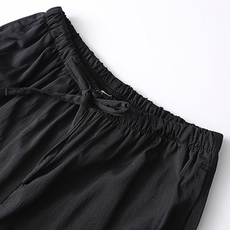 Conjunto de 2 piezas de camisa y pantalones de manga larga con botones de rana y traje tradicional de Tang con Buddha Stones para hombre - image 11