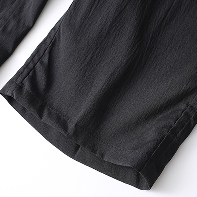 Conjunto de 2 piezas de camisa y pantalones de manga larga con botones de rana y traje tradicional de Tang con Buddha Stones para hombre - image 13