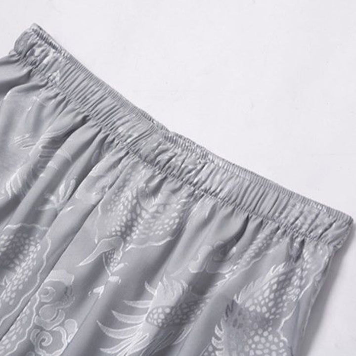 Conjunto de 2 piezas de camisa y pantalones de manga larga con botones de rana y dragón para hombre con Buddha Stones - image 13