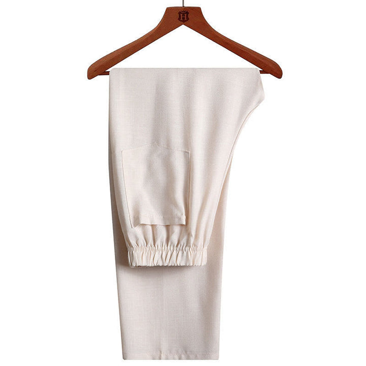 Conjunto de 2 piezas de traje Tang con botones de rana y camisa de manga larga para hombre, color liso , con Buddha Stones - image 20