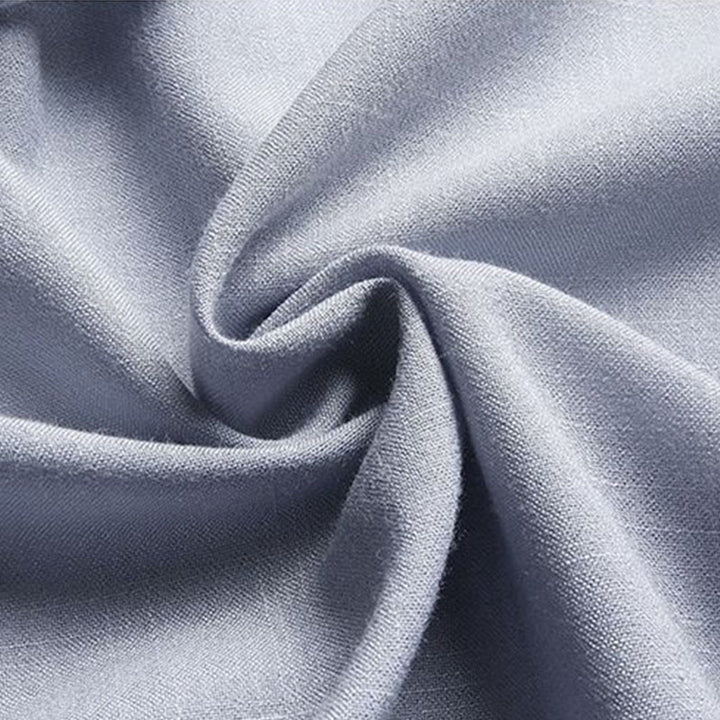 Conjunto de 2 piezas de traje Tang con botones de rana y camisa de manga larga para hombre, color liso , con Buddha Stones - image 14