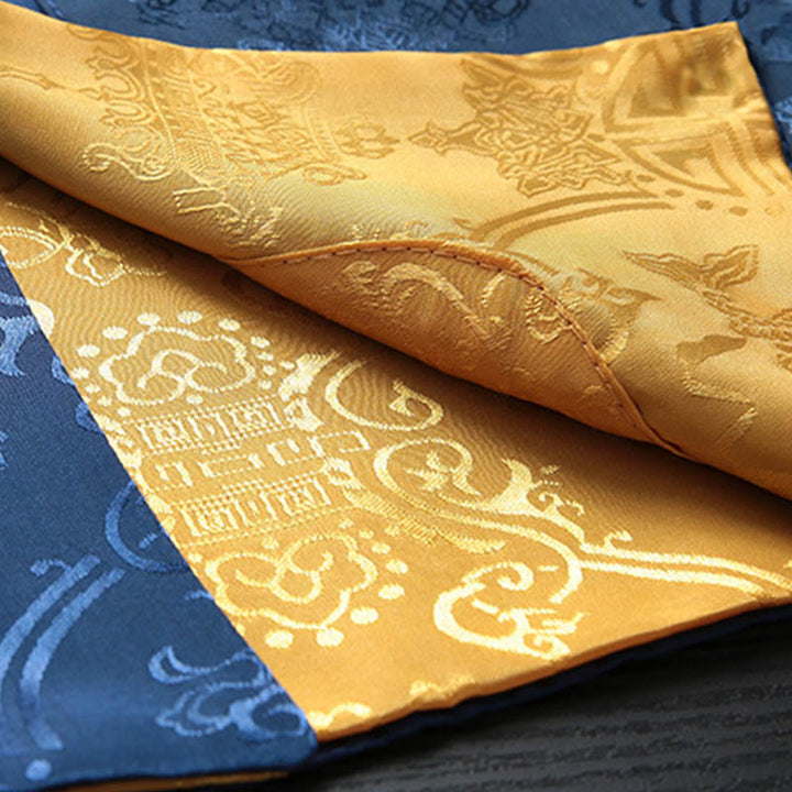 Conjunto de 2 Buddha Stones de traje Tang para hombre con estampado de peces Koi y botones de rana, camisa de manga larga y pantalones - image 14