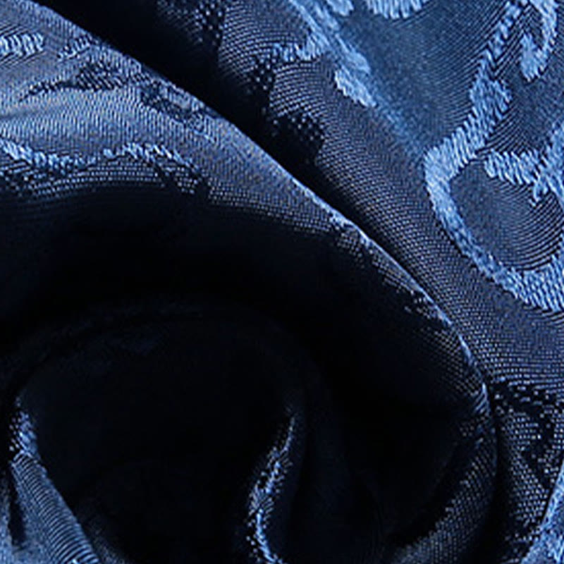 Traje Tang con Buddha Stones para hombre con estampado de peces koi y manga larga, chaqueta y camisa con bolsillos