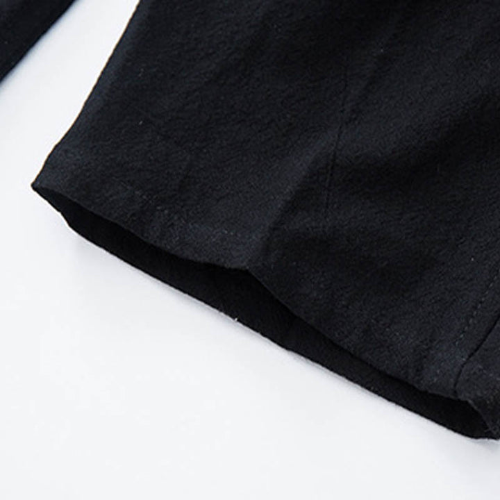 Conjunto de 2 Buddha Stones de traje Tang para hombre con diseño de enredadera de jacquard y botones de rana de algodón, camisa de manga larga y pantalones - image 13