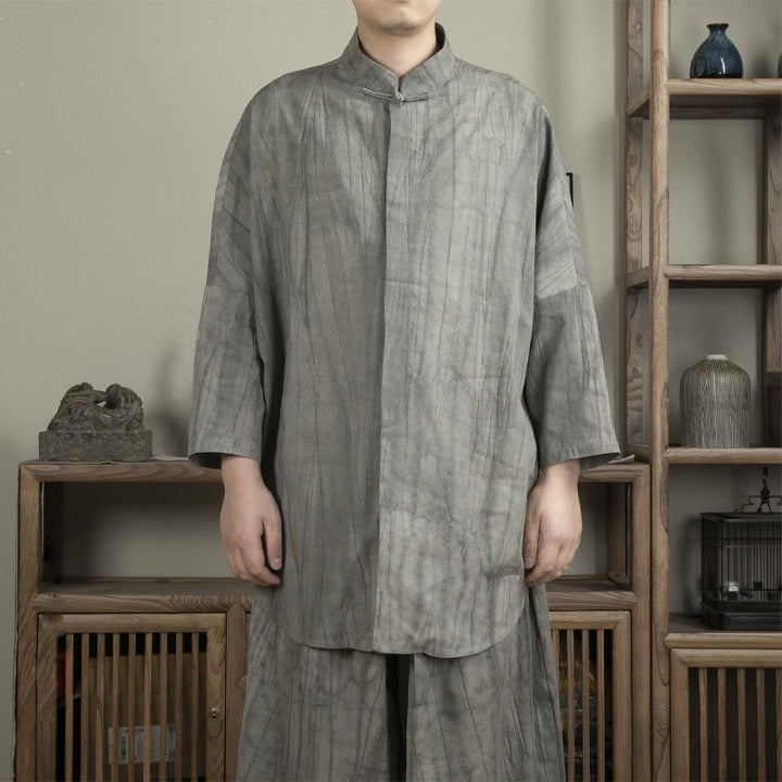 Camisa informal con Buddha Stones Ropa zen - Gris - US/UK/AU44, EU54 (4XL) - image 1