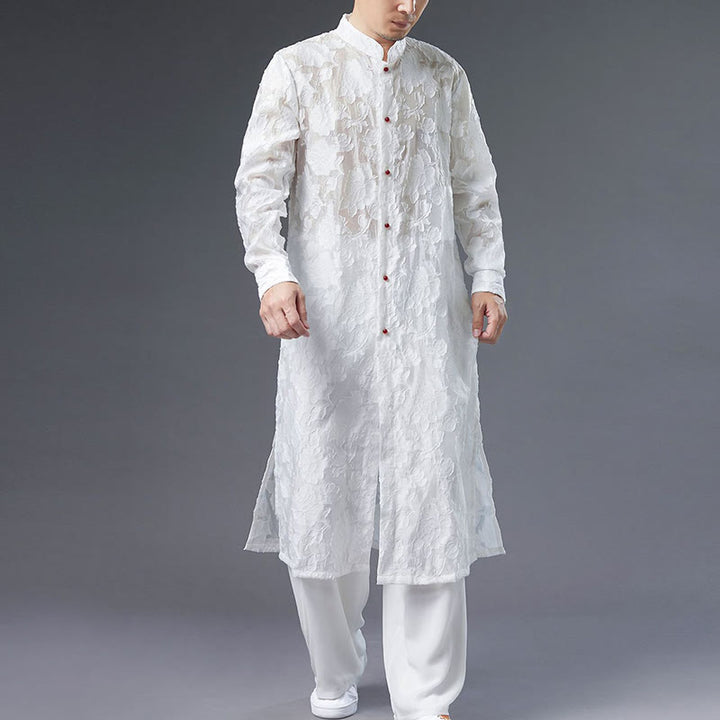 Abrigo de algodón con Buddha Stones para hombre