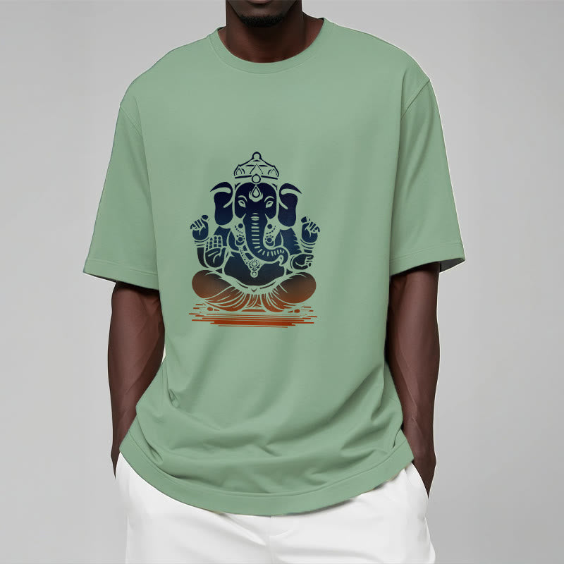 Camiseta con estampado de elefante Ganesh meditando con Buddha Stones - image 16