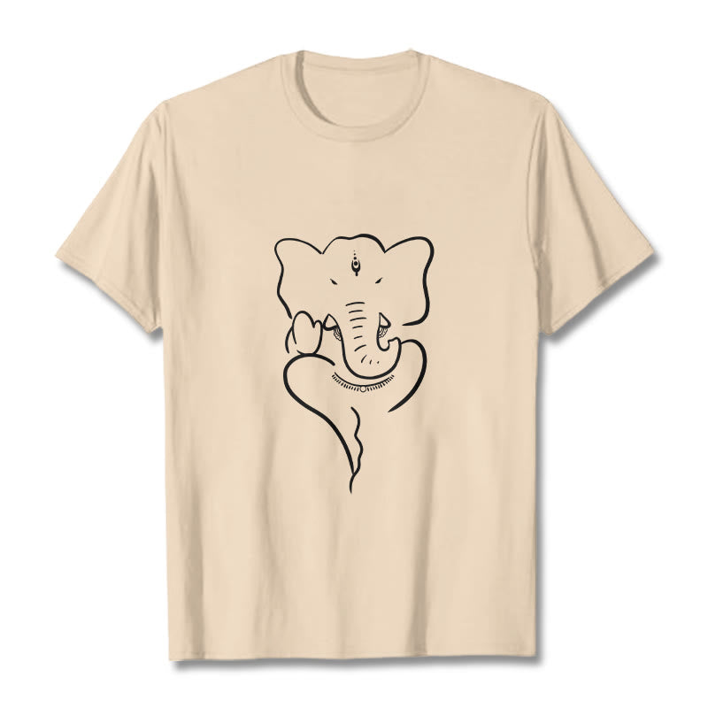 Camiseta con dibujo de elefante Ganesh y Buddha Stones - Sopa de mariscos - 2XL - image 9