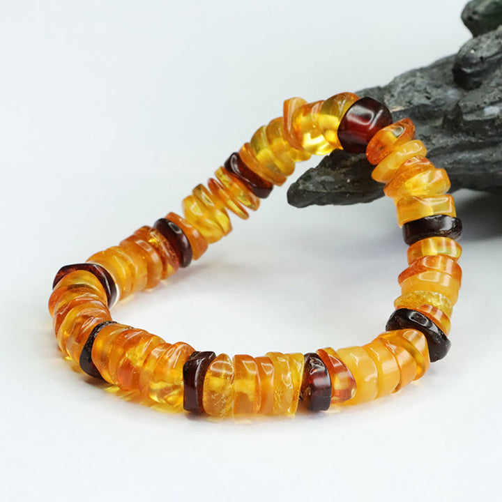 Pulsera de confianza con hebilla de paz y ámbar con Buddha Stones