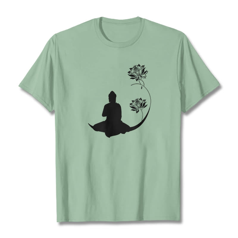 Camiseta con estampado de Buddha Stones de Buda - Verde pálido - 2XL - image 15