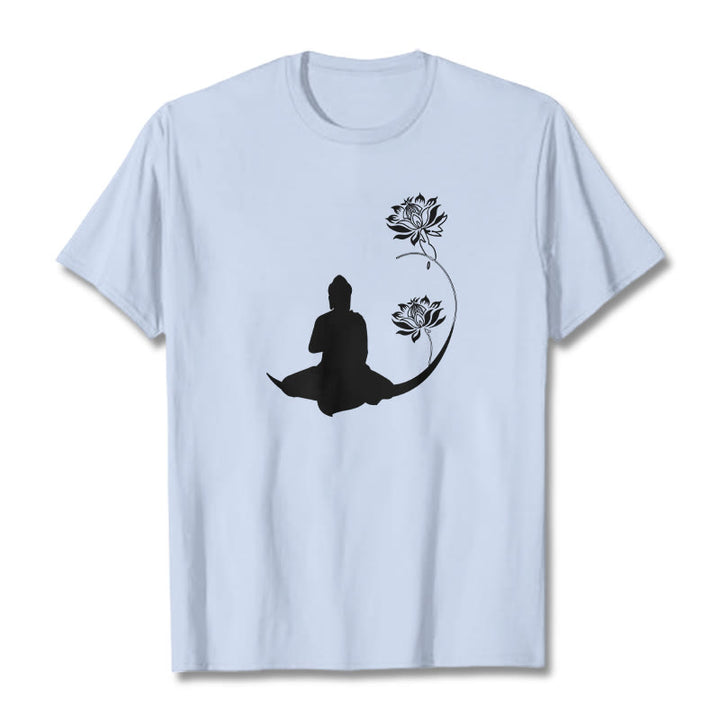 Camiseta con estampado de Buddha Stones de Buda - Cian claro - 2XL - image 19